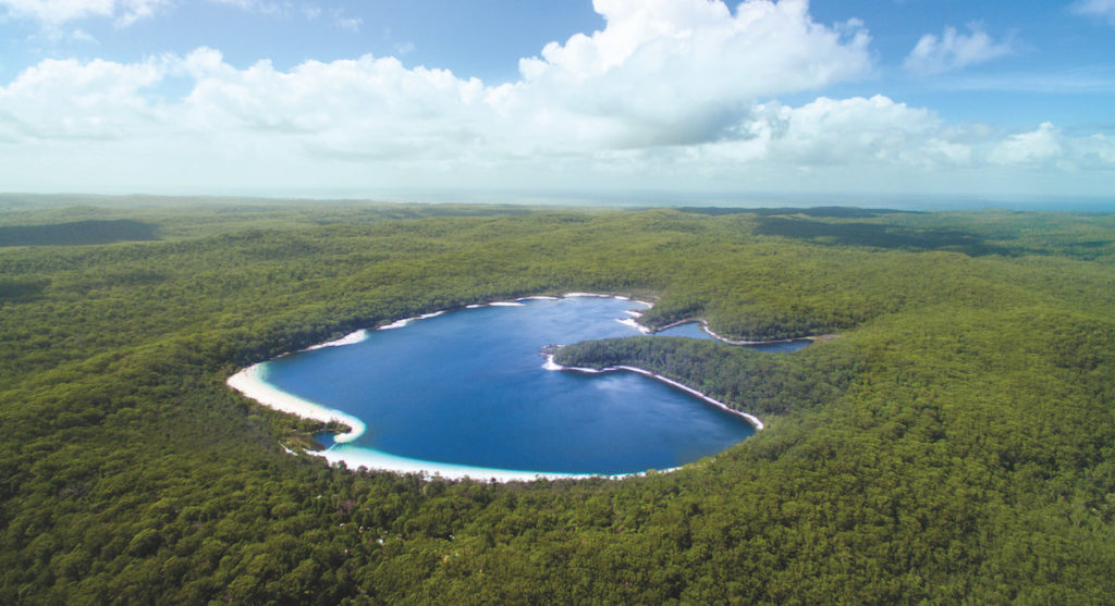 Lake McKenzie from above